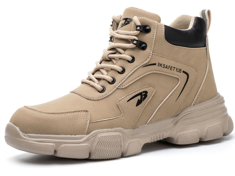 Men's Work Boots Steel Toe Safety Shoes Non-Slip Lightweight Industrial Sneakers