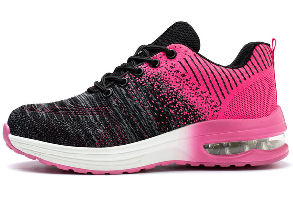 Steel Toe Work Shoes for Women Lightweight Breathable Safety Shoes Anti-pierce Construction Work Sneakers Nonslip Tennis Shoes Gift