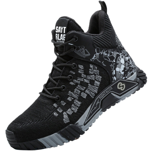 Steel Toe Safety Shoes for Men Women Breathable Work Boots Lightweight Industrial Sneakers Construction Work Shoes