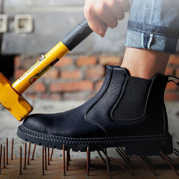 Steel Toe Work Boots for Men Women Leather Safety Shoes Construction Work Shoes Industrial Sneakers