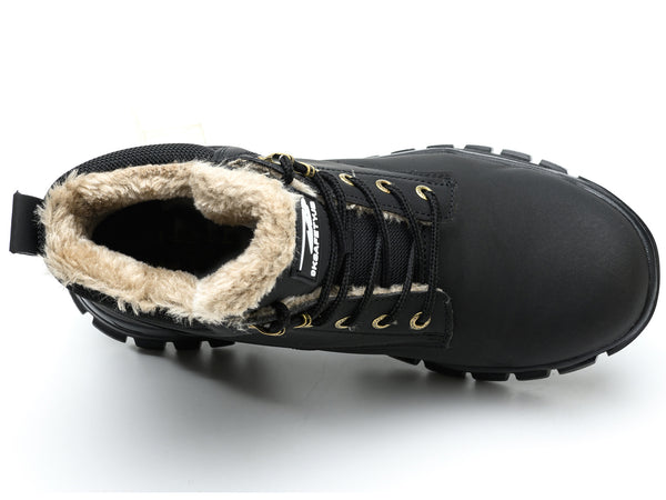 Steel Toe Work Boots for Men Women Fleece Lined Safety Shoes Warm Winter Snow Boots Industrial Sneakers