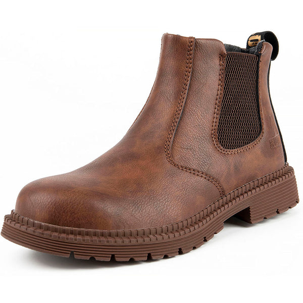 Steel Toe Work Boots for Men Women Leather Safety Shoes Construction Work Shoes Industrial Sneakers