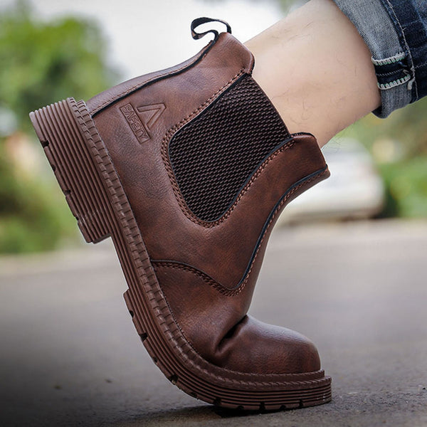 Steel Toe Work Boots for Men Women Leather Safety Shoes Construction Work Shoes Industrial Sneakers