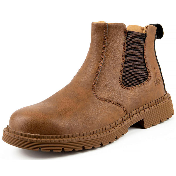Steel Toe Work Boots for Men Women Leather Safety Shoes Construction Work Shoes Industrial Sneakers