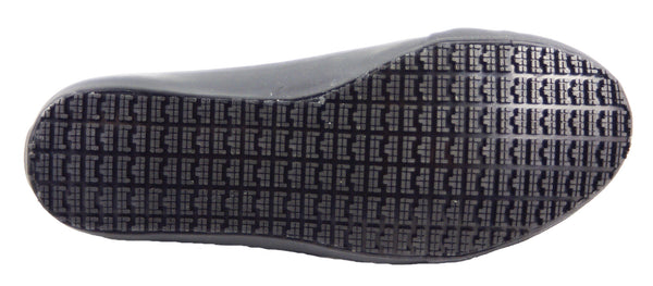 SRS Cheer Women's Slip and Oil Resistant Shoes Leather Black